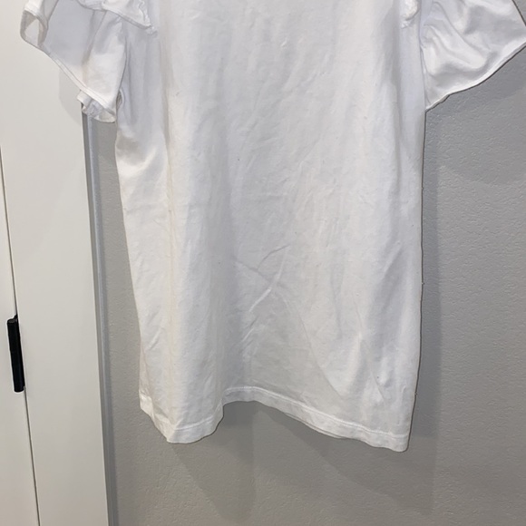 EUC Girls Teen Tween J.Crew Crewcuts Size 14 White Ruffle Sleeve T-Shirt Top - Picture 5 of 7